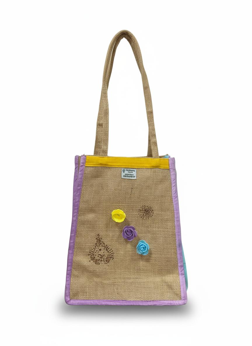 Flower Jute Bag